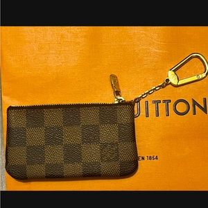 Authentic Damier Ebene Louis Vuitton Key Pouch